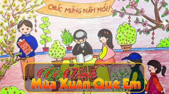 Vẽ Tranh Mùa Xuân Quê Em