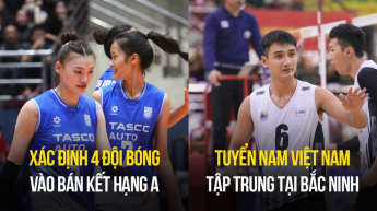 Tin bóng chuyền: Xác định 4 cặp đấu bán kết giải hạng A, tuyển nam Việt Nam tập trung tại Bắc Ninh